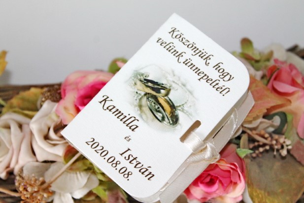 köszönetajándék cukor mini könyvben